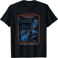 Steven Rhodes Black Magic Adopt a Familiar Retro Dark Humor T-Shirt S black