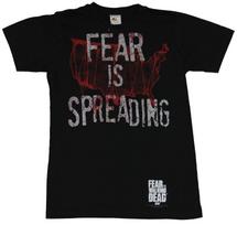 Fear the Walking Dead Adult New T-Shirt - Fear is Spreading Bloody US Pic XXXXL