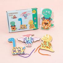 Kids Montessori Toy Caterpillars Eat Fruits Threading Toys Fine Motor Training Educational Toys for Children Gifts