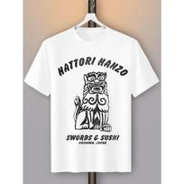 European sizes Men's Hattori Hanzo Sword and Sushi Graphic T-Shirt- Soft, Breathable, Crew Neck, Short Sleeve Casual T-Shirt- Suitable for Daily Wear S