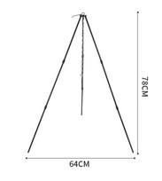 Aluminum Hanging Pot Outdoor Tripod Camping Supplies Portable Cooking Pot Stove Tripod juoda