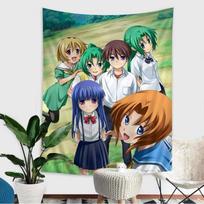Campus Anime Aesthetics Tapestry Cute Manga Wall Hanging Cartoon Group Images Bedroom, Dormitory Home Decoration 100X70CM
