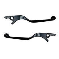 Universal Aluminum Alloy Brake Lever Pair For Motorcycles Electric Scooters With Anti Slip Texture And Ergonomic Design 1 black