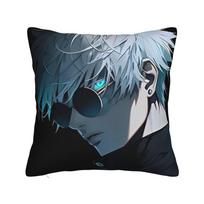 Satoru Gojo Square Pillowcases Polyester Home JJK Anime Cushion Cover Cool Decor Pillowcase 45*45 30X30CM