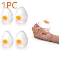 Funky Egg Squishy Ball - Clear Stress Relief Toy For Kids & Adults Anxiety Reducer, Squeeze Splat Sensory Fidget Toys