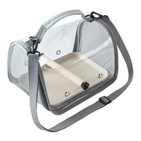 Parrot Waterproof Bird Travel Bag Transparent Portable Outdoor Carrier for Small Parrots Lovebirds Daily Outings Hiking A1 gray