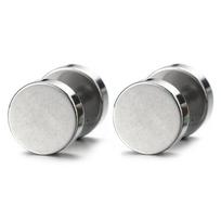 1 pora varžtų auskarų vyrams Nerūdijančio plieno apgavikiški netikri ausų kištukai matuokliai iliuziniai tuneliniai auskarai 6mm/8mm/10mm/12mm 6mm balta