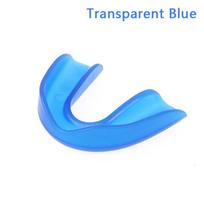 Sportinė burnos apsauga krepšinio regbio bokso karatė prietaiso dantų apsauga suaugusiems vaikams burnos apsauga danties įtvaro apsauga Transparent  blue