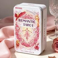Rožinis Romantiškas Fantazijos Tarot Denis skardinėje dėžutėje, 78 kortų pilnas denis su instrukcijų knygele, Dvasinis Divinacijos Oracle 11*6.2cm įvairiaspalvis