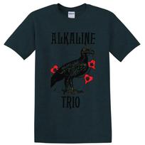 Alkaline Trio Punk Rock Raven Hearts Graphic T Shirt Alternative Music Band Tee M