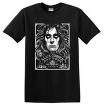 Alice Cooper T Shirt Rock Metal Music Portrait Black White Tee XXXXL