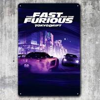 The Fast and Furious Tokyo Drift Movie Metal Poster Tin Sign  xcm  aluminum 20x30cm（7.8x11.8inch） purple