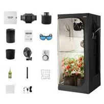 VEVOR Indoor Grow Tent Kit, 80 x 80 x 180 cm, Indoor Plant Tent with Full Spectrum LED Grow Light & Ventilation System 80 x 80 x 180 cm