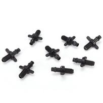 50Pcs 4 / 7Mm Splitter Adapter Connector Barb And Garden Irrigation Hoses Fittings 6Mm ADM black