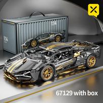 TOYLINX 1280PCS Sports Car Building Blocks Toys 1:14 Building Set Racing Car Super Cars as Birthday Gifts for Boys and Adults gray