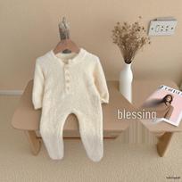 Warm Footed Pajamas: Long-Sleeve Onesie & Pants for Newborns Size 80