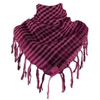 Colorblock Houndstooth Arab Keffiyeh Shemagh Scarf Tassels Lightweight Neck Warmer Cover Desert Scarves Shawl Headwrap 3 black