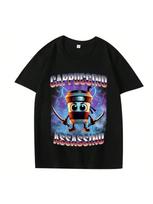 Italian Brainrot Cappuccino Assassino T Shirt Men Women Oversized 100% Cotton Streetwear Short Sleeve Summer Print Unisex Tops S juoda