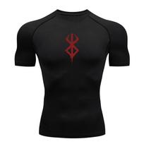 2026 Anime Men's Compression Shirt Fitness Sport Running Tight Gym TShirts Athletic Workout Quick Dry Tops Tee Summer S juoda