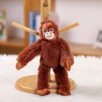 20cm Cute Little Monkey Pendant Plush Doll Animal Hanging Plushies Doll Bag Pendant Soft Stuffed Backpack Keychain Plush Dolls brown