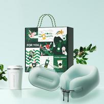 Starbucks Classic Pearl White Travel Mug & Neck Pillow Gift Set white