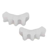 1 Pair Toe Separator Five Holes Hallux Valgus Corrector Orthopedic Hammer Straightener Spreader Foot Care Treatment Tool gray