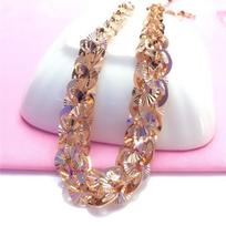585 Purple Gold-Plated Rose Gold Shiny Glitter Simple Ins Fashion Light Luxury High-End Temperament Phoenix Tail Bracelet （17+3cm） brown