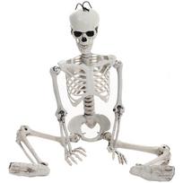 90cm Halloween Human Shape Skeleton,Posable Skeleton,Human Shape Bones,Halloween Herror Decorations,Haunted House Horror Props šviesiai pilka spalva