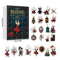 2025 Hollow Knight 2d Models Christmas Advent Calendar Cartoon Action Figure Collection Ornament Gifts Surprise Blind Box Toy L black