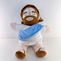 Maria And Jesus Baby Sleeping Companion Sound Soothing Musical Plush Toys With Air Bag And Light Doll Breathing Kawaii Toy Gifts