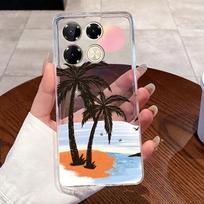 Casing For Infinix Note 40 Pro Plus + 40S 4G 5G Aesthetic Fashion Cute Cat Transparent Soft TPU Phone Case Protective Back Cover Infinix Note 40S gray
