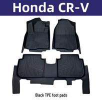 Honda CR-V TPE Interior Floor Mats: Double-Layer, Wear-Resistant Foot Protection. 2023-2025 CR-V 5-seater black