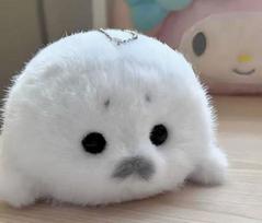 Kawaii White Seal Plush Plaything Bag Pendant Animal Pendant Animal And Cute Plush Doll Pendant Doll Keychain Bag Pendant For Present white