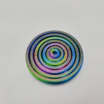 3D Printed 7-Ring Fidgeting Spinner Gravity Rotating Fingertip Gyroscope Stress Ease Relaxation Toy For Adults Kids Gifts black