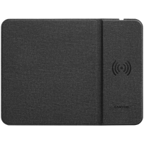 CANYON MP-W5, Mouse Mat with wireless charger, Input 5V/2A,9V2A Output 5W/7.5W/10W, 324*244*6mm, USB Type C cable length 1m, Black, 220g|CNS-CMPW5