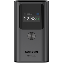 CANYON power bank OnPower 130 TFT 10000 mAh PD30W Dark Grey|CNS-CPB130DG