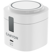 Canyon 4 in 1 Wireless Charging Stand, 30W max, Size: 70x70x70.3mm, weight: 414g, with 65W charger and 1M cable, white|CNS-WCS405W