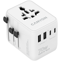 CANYON Travel Adapter OnTour 70 EU/UK/US/AUS 70W White|CNS-TA70W1006W