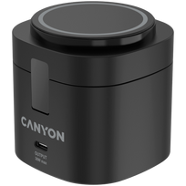 Canyon 4 in 1 Wireless Charging Stand, 30W max, Size: 70x70x70.3mm, weight: 414g, with 65W charger and 1M cable, black|CNS-WCS405B