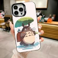 Anime T-Totoro-ES Cute Phone Case For iPhone 16,15,14,13,12,11,Pro,Max,Plus,Mini,XS,SE Anti Fall Black Matte Hard Bumper iPhone13PROMAX black