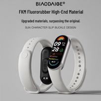 Xiaomi Mi Band Fluororubber Strap Mi Band 8/9/10 pilka