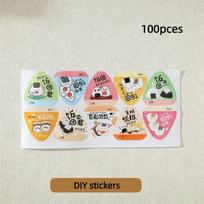 New 100Pcs Sushi Bags Lovely Japenese Triangle Rice Ball Disposable Packaging Bag Sushi Making Mold Bento Accessories gray
