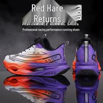Red Hare 10 Pro Boys' Ultra-Light Running Shoes - Carbon Plate, Breathable Mesh, Summer Style, Size 9 32 gray