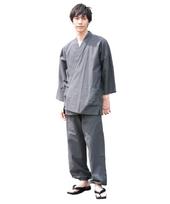 Samue All Season Relaxing Japanese Men's Japanese workwear Set, 100% Cotton, Loungewear, Size M Color Dark Gray gray