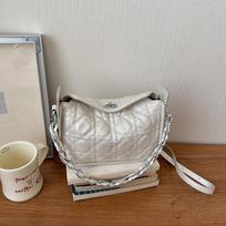 Diamond-shaped Chain Shoulder Bag, Fashionable Cross-body Bag, Lightweight Luxury Small-sized Handbag