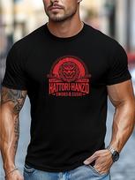 Unisexs HATTORI HANZO Designed Casual ShortSleeve TShirt Retro Design Unisexs Tshirts for Summer S brown