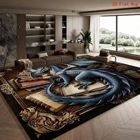 2D Black Cat Rock Crack Print Large Area Rug Soft Flannel Non Slip Floor Carpet for Living Room Modern Dark Style Bedroom Decor 50cm by 80cm gray