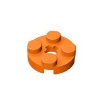 50PCS 4032 Round Plate 2x2 with Axle Hole Bricks Bulk Modular GBC Toys for Technical MOC DIY 50pcs oranžinė