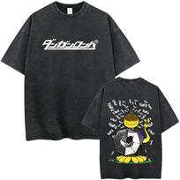 Washed Vintage Anime Danganronpa Assassination Classroom Korosensei Graphic T-shirts Men Women Manga Retro Oversized T Shirts S įvairiaspalvis