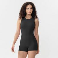 women's sports and fitness onesie chest pad one-piece jumpsuit neck halter tight yoga onesie XS